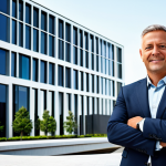 **

"A professional architect, fully clothed in a stylish yet modest business casual outfit, standing in front of a scale model of a modern building, appropriate attire, safe for work, perfect anatomy, natural proportions, well-formed hands, professional photography, bright natural lighting, family-friendly."

**