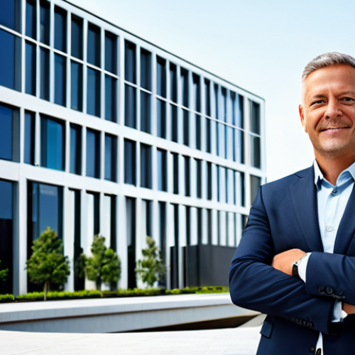 **

"A professional architect, fully clothed in a stylish yet modest business casual outfit, standing in front of a scale model of a modern building, appropriate attire, safe for work, perfect anatomy, natural proportions, well-formed hands, professional photography, bright natural lighting, family-friendly."

**