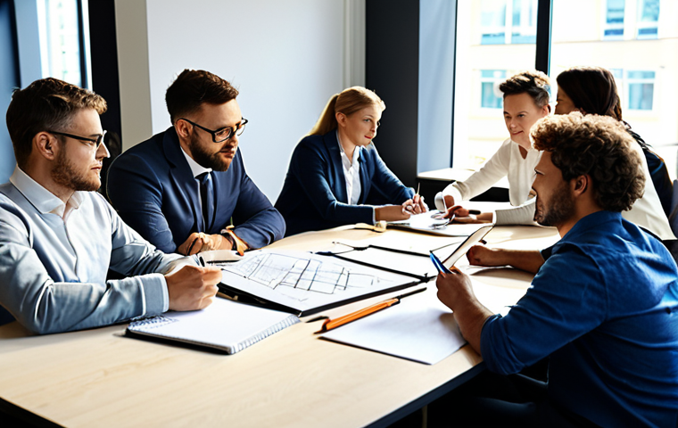 Divergent & Convergent Thinking Collaboration**

"A diverse team of professionals brainstorming in a modern, sunlit office. Some are sketching on whiteboards, others are analyzing charts on laptops. The atmosphere is collaborative and energetic. Everyone is fully clothed in appropriate business attire. Safe for work, professional environment, perfect anatomy, well-formed hands, natural expressions. High-quality rendering."

**